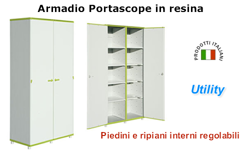 Armadio portascope in resina